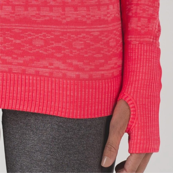 COPY - Lululemon Rest Less Pullover in Electric Coral Size 10 - Picture 3 of 6